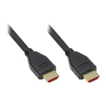 Ultra greitas HDMI 2.1 laidas, 8K UHD-2 / 4K UHD, paauksuoti kontaktai, variniai laidininkai, juodas, 0,5 m, Good Co (4521-005)