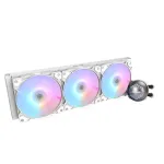 Zalman ALPHA36 Baltas CPU skysčio au&scaron;intuvas 360 mm radiatorius 3 x 120 mm ventiliatorius ARGB siurblys dviejų procesorių viskas viename skystas au&scaron;intuvas 12 cm