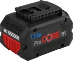 Bosch Professional ProCORE18V 1600A016GK akumuliatorių blokas, 18 V, 8,0 Ah, Li-Ion, AMPShare Alliance, juodai raudonas