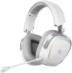 Rampage RETSU belaidės ausinės su mikrofonu, BT 2.4G RGB White