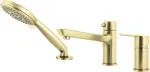 DEANTE Moza 3-Hole Deck Mounted Bathtub Faucet with Hand Shower, Chrome