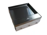 A-LAN Floor Box 12M &ndash; 12 modulių grindų dėžė standartiniams lizdams 22,5x45 mm (45x45 mm), kampuotas montavimas