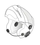 Interphone U-COM 8R Motociklo Intercom 1600 m Juoda