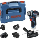 Bosch Professional GSR 12V-32 FC belaidis gręžtuvas/suktuvas 12V (mėlyna/juoda, be akumuliatoriaus, 5 adapteriai, L-BOXX)