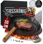 GUSSK&Ouml;NIG Pre-Seasoned Cast Iron Grill Pan 30 cm Square