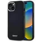 DKNY DKHMP15MPSCMCLK Kietasis dėklas, skirtas Apple iPhone 15 Plus 6,7 inch juodas, paprastas logotipas, MagSafe