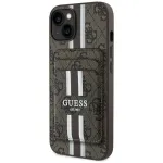 Guess 4G Stripes Wallet Case su Magsafe, skirta iPhone 15, ruda