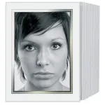 DAIBER 1x125 Passepartout 13x18 cm balti paveikslo paspartai 9x13 nuotraukoms