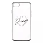 Guess Apple iPhone 7 / 8 Heart TPU Case sidabrinis