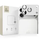 Tech-Protect CamFull Fit fotoaparato objektyvo apsauga, skirta Apple iPhone 17 Pro Max - sidabrinė