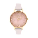 Olivia Burton Women's Sparkle Bee Watch OB16SP20 &ndash; 34 mm pilko saulės spindulių ciferblato, pilkos odos apyrankė