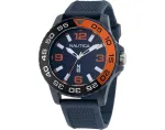 Nautica vyri&scaron;kas kvarcinis chronografinis laikrodis NAPFWS302 45 mm mėlynu ciferblatu ir silikonine apyranke