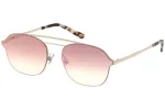 WEB EYEWEAR Vyri&scaron;ki Akiniai Nuo Saulės WE0248-21G Havana Acetate Square Frame Green Polycarbonate Lenses UV400