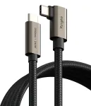 RINGKE USB 3.2 Gen 2x2 Type-C 90&deg; laipsnių kabelis PD 240W 200cm Juodas