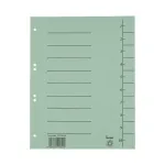 Bene 100 skiriamieji lapai, A4, 250 g/m&sup2;, žali (97300GN)