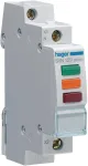HAGER SVN129 Indikatorinis žibintas, 230 V AC, 3 x LED raudona+žalia+oranžinė, DIN bėgelis