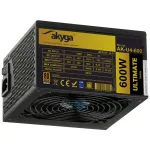 Akyga Ultimate AK-U4-600 ATX maitinimo blokas 600 W, 80 PLUS Bronze, aktyvus PFC, 120 mm ventiliatorius