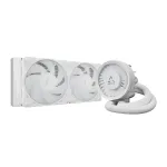 Vandens au&scaron;intuvas CPU Arctic Liquid Freezer III Pro 240 A-RGB &mdash; 240 mm, 120 mm ventiliatoriai, baltas, LGA1700/AM4/AM5