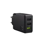 Green Cell CHARGC03 sieninis įkroviklis 30W 3 USB juodas