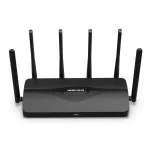 Stalininis mar&scaron;rutizatorius MERCUSYS MR47BE &mdash; triju juostų &bdquo;Wi‑Fi 7&ldquo; (2,4/5/6 GHz), 9300 Mbps, 3&times; RJ‑45, 2,5GbE, 6 i&scaron;orinių antenų