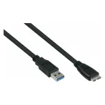 GoodConnections Alcasa USB 3.2 Gen 1 laidas, USB-A į Micro-B, 1,8 m, juodas