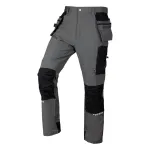 NEO TOOLS Mix&Match darbo kelnės su 4 krypčių tampriu audiniu, Cordura sutvirtinimais, pilkos/juodos spalvos, XS dydis