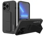 Wozinsky Apple iPhone 13 Pro Max atlenkiama kojelė silikoninis dėklas su stoveliu juodas