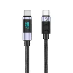 ORICO LDC2C USB-C į USB-C PD 100W laidas su LED ekranu, 480 Mbps, 2 m, 2 vnt., juodas