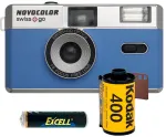 Novocolor Swiss+Go 35 mm fotoaparatas, mėlynas (SWI401610)