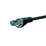 DSIT CAT 6a S/FTP LSOH tinklo jungiamasis laidas, 0,5 m, juodas