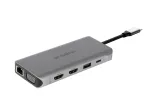 ALLNET PSUC0216 USB 3.2 Gen 1 Type-C stotelė - HDMI, VGA, RJ-45, USB-A, SD/microSD, 100W, pilka