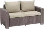 KETER California 2 vietų sodo sofa, smėlio spalvos