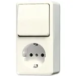 JUNG 676A Schuko elektros lizdas Type F, dramblio kaulo spalvos