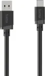 Hama USB-A į USB-C įkrovimo ir duomenų perdavimo kabelis, 3 m, juodas 00201814
