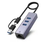 Exertis Connect USB 3.1 Gigabit Ethernet tinklo adapteris su USB &scaron;akotuvu ir Type-C konverteriu (310763)