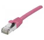 EXERTIS CONNECT Cat 6A S/FTP komutacinis kabelis, rausvas, 1,5 m, plonas su apsauga nuo užkabinimo 854377