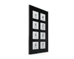 MDT BE-GTT8S.01 Stiklinis mygtukų modulis Glass Push Button Plus 8 kanalų juodas su temperatūros jutikliu