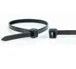 WKK 110256071 juodas UV stabilizuotas kabelių rai&scaron;tis 430 mm x 4,8 mm, 100 vnt.