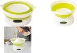 Little Balance LB 8064 sulankstomos virtuvinės svarstyklės su dubeniu, baltos/&scaron;viesiai žalios, 5 kg