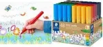STAEDTLER Noris Jumbo 328-B KP48 flomasteriai, 48 spalvų, 3,0 mm pluo&scaron;to antgalis, trikampis korpusas, nuplaunamas ra&scaron;alas, ventiliuojamas dangtelis, daugkartinio naudojimo dėžutė