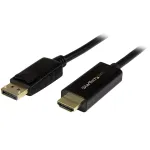 StarTech.com DP2HDMM2MB DisplayPort&ndash;HDMI keitiklio kabelis, 2 m (6 pėdos), 4K, pasyvusis, M/M, juodas