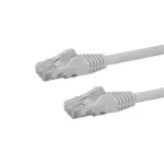 StarTech.com N6PATC10MWH 10 m CAT6 Ethernet komutacinis kabelis, RJ45 su apsaugotu fiksatoriumi, UTP, 650 MHz, 100 W PoE, 24 AWG, lenkimo apsauga, baltas