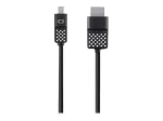 Mini DisplayPort į HDTV HDMI laidas, 1,8 m, Mini DisplayPort, HDMI, Ki&scaron;tukas, Ki&scaron;tukas, Juodas