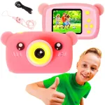 Vaiki&scaron;ka skaitmeninė fotokamera Extralink H25 PINK, nuo 3 metų
