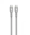 USB C &ndash; USB C laidas 1 m silikoninis pilkas
