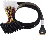 Adaptec kabelis 1x SFF8654 x8 -> SFF8639 8xU.3 vidinis 0,8 m SlimSAS - 8SFF-8639 x1 ir3 tri-režimo SAS/SATA/NVMe