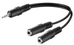 Microconnect AUDLR02 garso adapterio laidas 0,2 m 3,5 mm 2 x 3,5 mm juodas