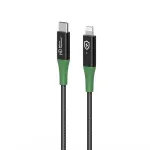 Microconnect MC-SMART USB C-L-1 laidas su Lightning jungtimi 1 m juodos ir žalios spalvos