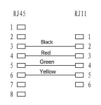Telefono kabelis Microconnect MPK453S RJ11 RJ45 3 m juodas