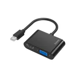 Hama 00200330 vaizdo adapteris Mini DisplayPort &rarr; HDMI + VGA (D-Sub) juodas